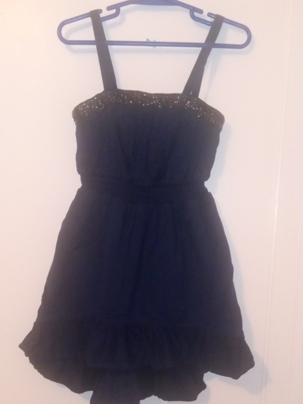 Girls 4/5 dark blue Beaded Strap Dress